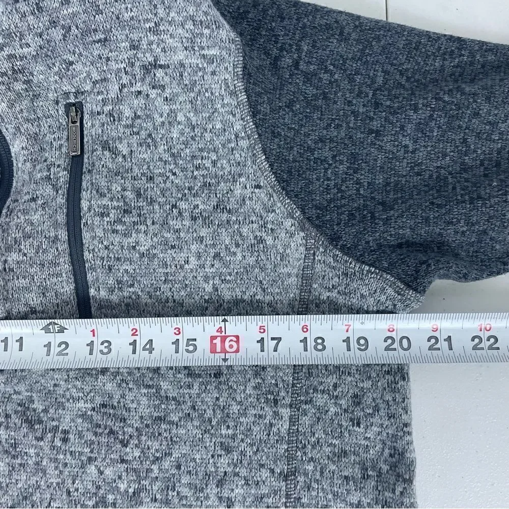 Woolrich Sweater Adult Medium Gray Outdoor Pullover Quarter Zip Fishing Mens‎